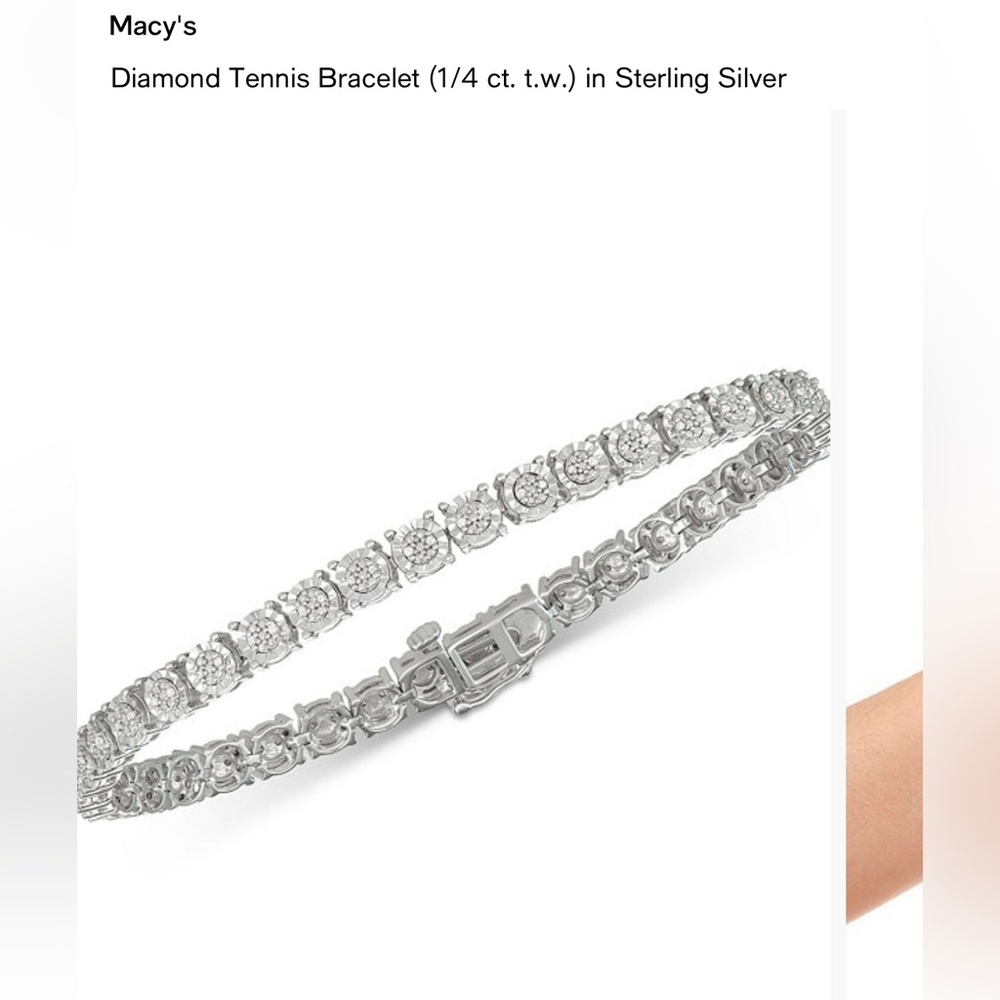 Macy's Sterling Silver Diamond Tennis Bracelet